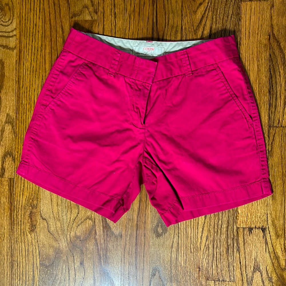 Hot pink cargo shorts from J. Crew Chino Broken-in size 00